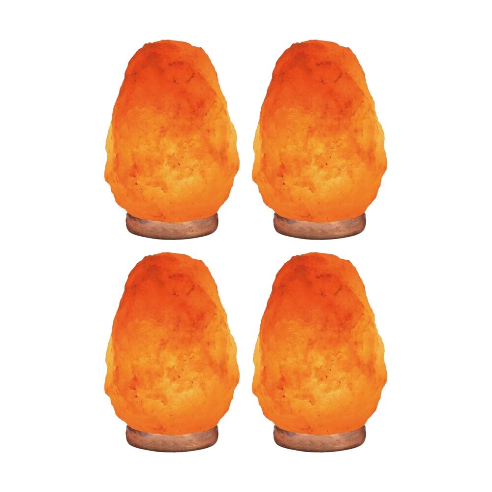 4PK Zenergy Mini USB Wired Himalayan Salt Lamp Colour Changing LED 550g-1kg