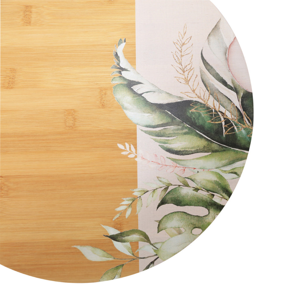 2PK Splosh Greenery 55cm Bamboo Grazing Board Serving Platter Round