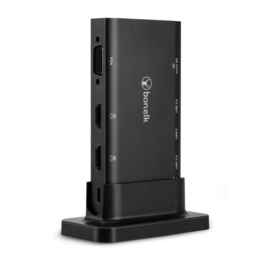 Bonelk Desktop Series 9 in 1 USB-C Multiport Hub - Black