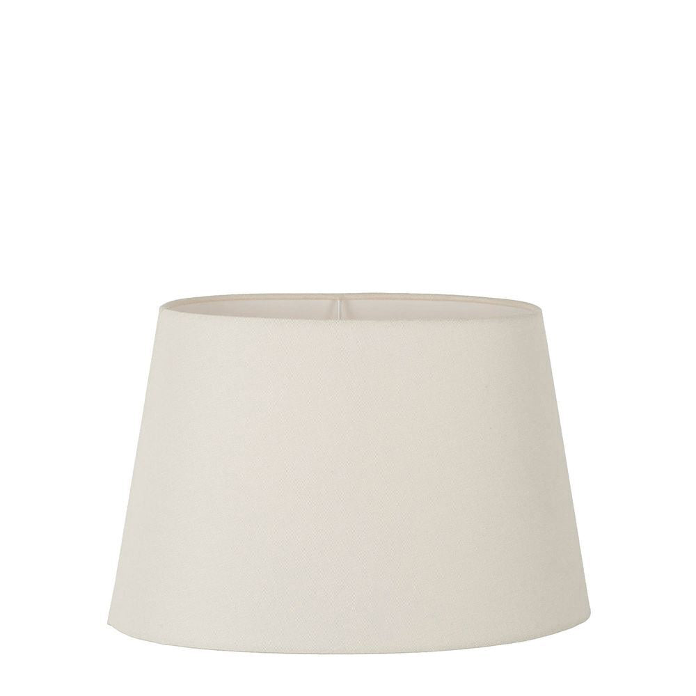 Belle Linen Oval Lamp Shade Night Light Medium Textured Ivory