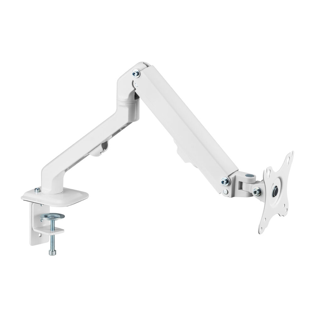 Ergovida Aluminium Slim Single Monitor Mount Stand - White