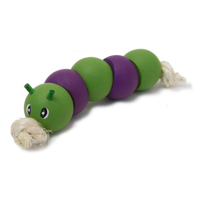 3PK Rosewood Woodies Wooden Caterpillar Hamster/Ferret Fun Pet Exercise Toy Green