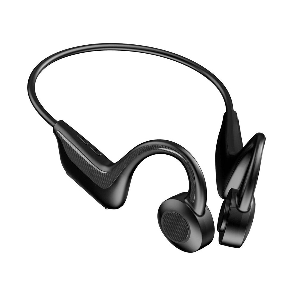 Laser Bluetooth Wireless Open Ear Air Conduction Earphones Sports Black