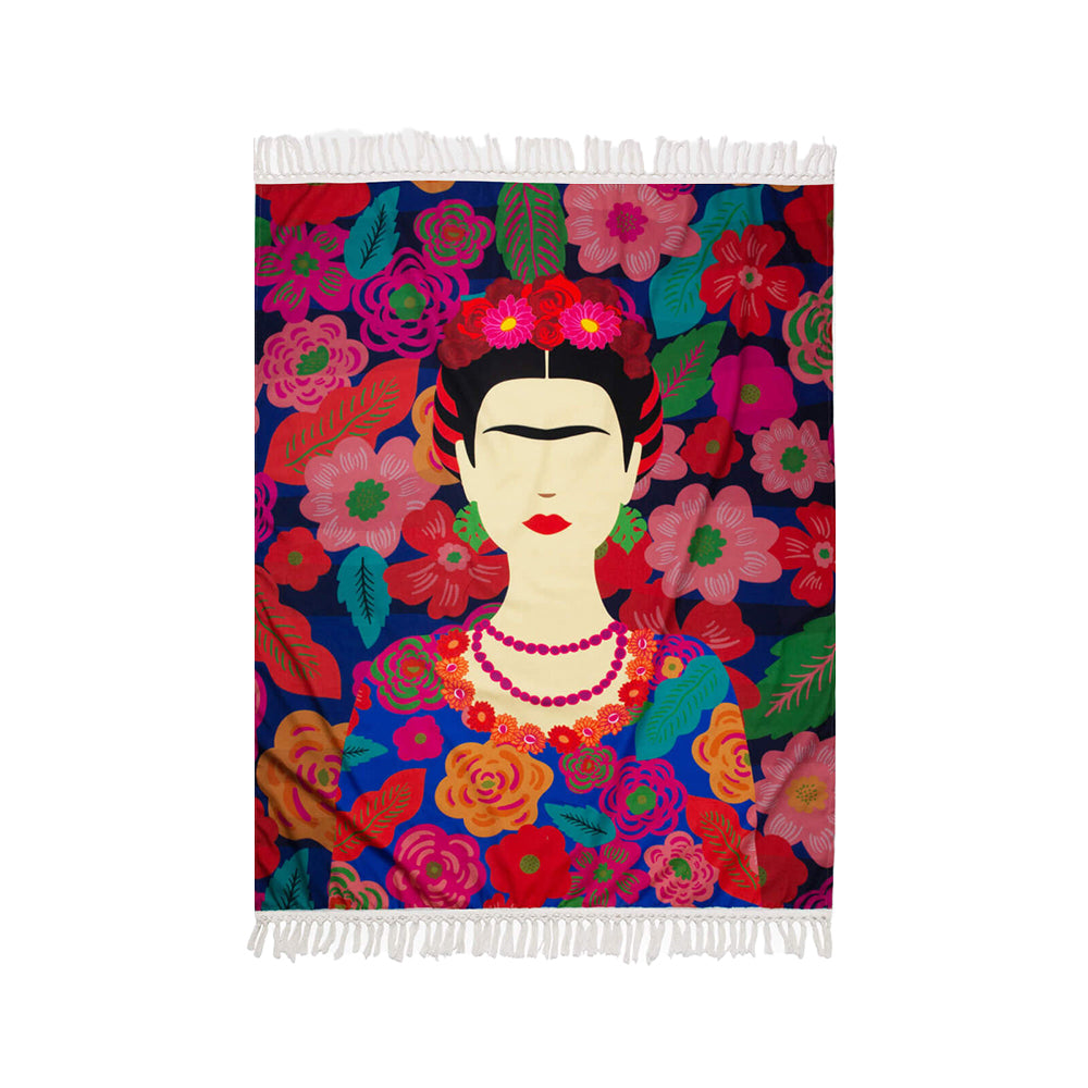Rayell Kahlo 130x170cm Canvas Throw Blanket - Dark