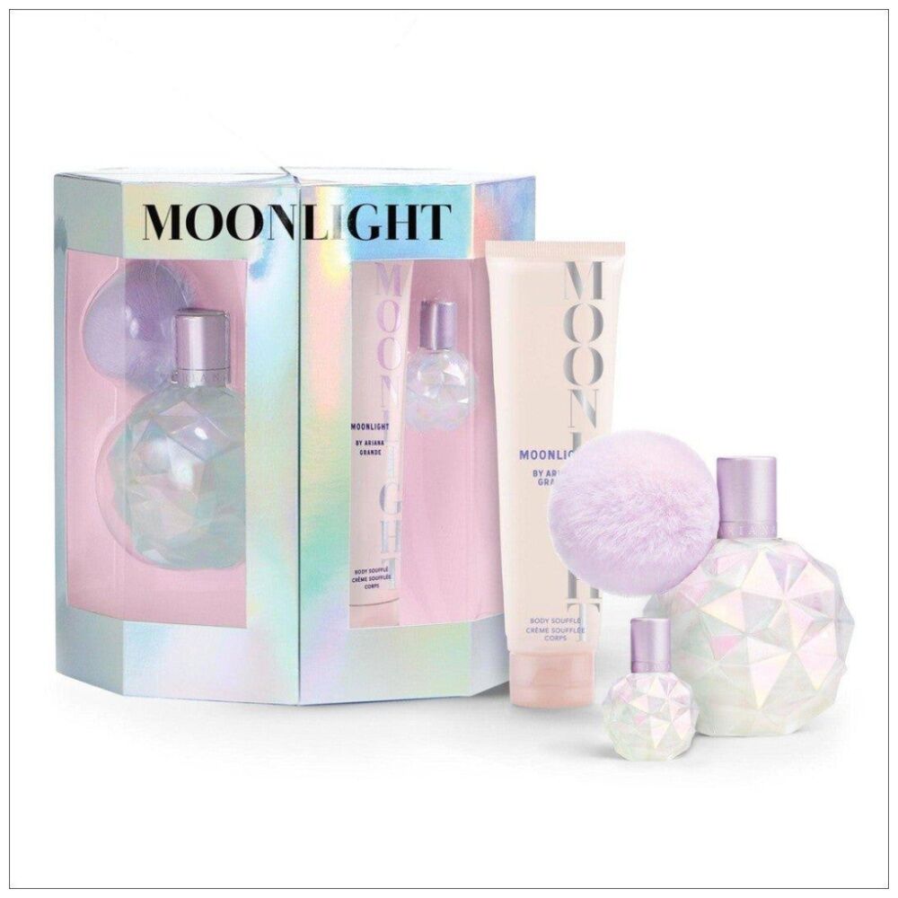3pc Ariana Grande Moonlight Women 100ml & 7.5ml EDP 50ml Hand & Body Cream