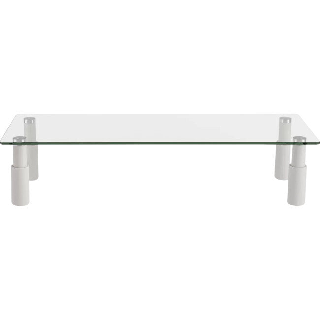 GLASS MONITOR DESK RISER RECTANGULAR