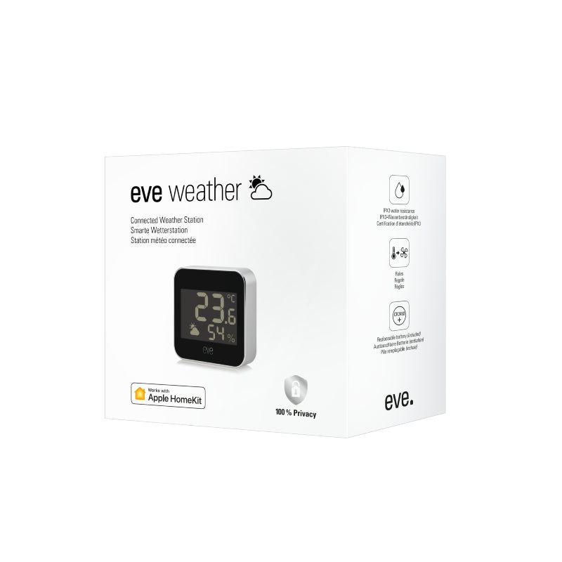 Eve Weather Home Outdoor Temperature/Humidity Smart Tracker Apple HomeKit