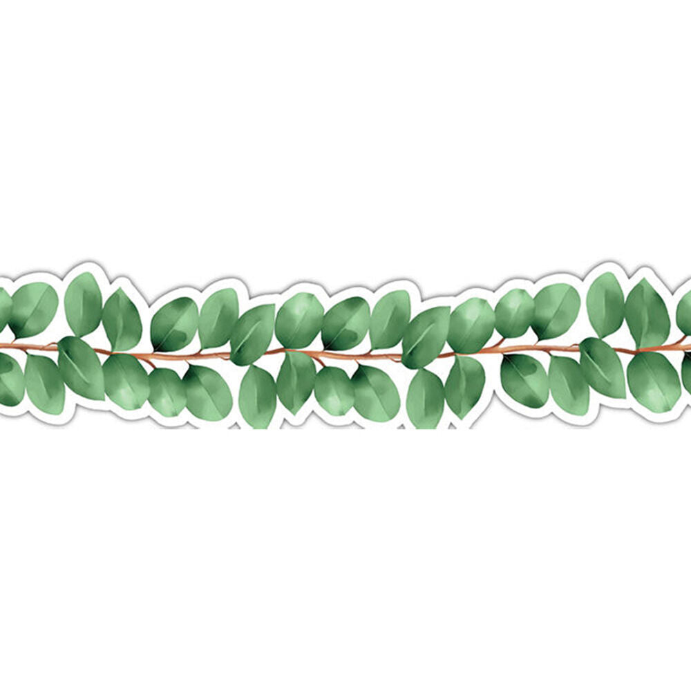 8x 12pc Learning Can Be Fun Eucalyptus Essentials Die-Cut Border Pack 90x 7.7cm