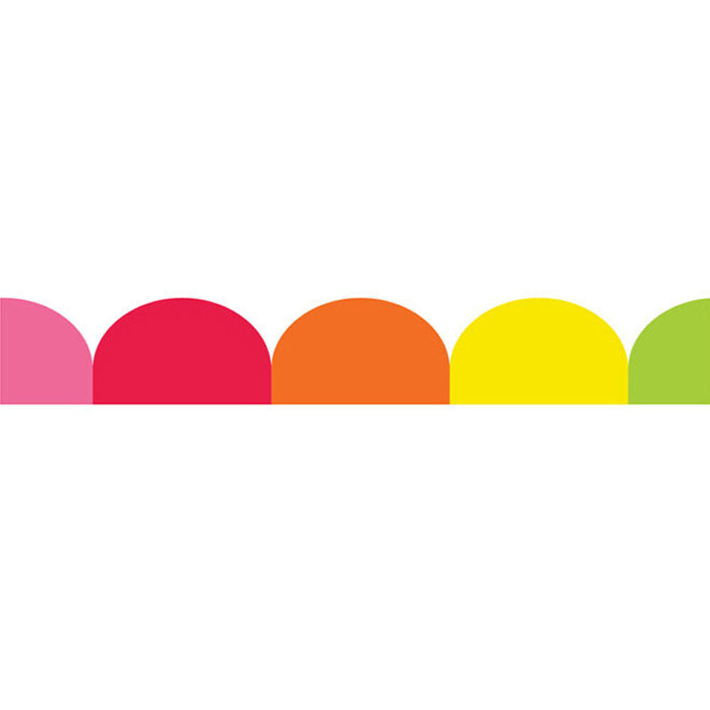 8x 12pc Learning Can Be Fun Giggle & Grow Rainbow Scalloped Border Pack 90 x 7cm