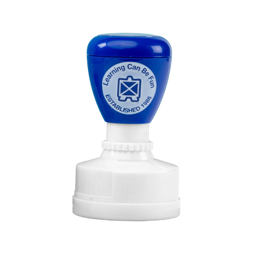 6PK Learning Can Be Fun Roar-Some Teacher Self-Inking Merit Stamp Blue