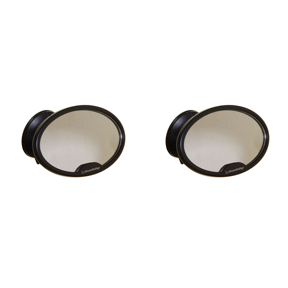 2PK Dreambaby Ezy-View Baby Mirror w/ Suction Cup - Black
