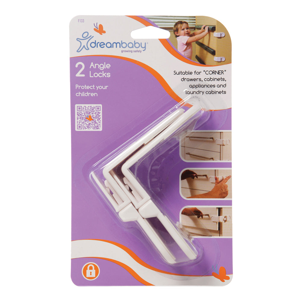 4pc Dreambaby Baby Safety Angle Lock White