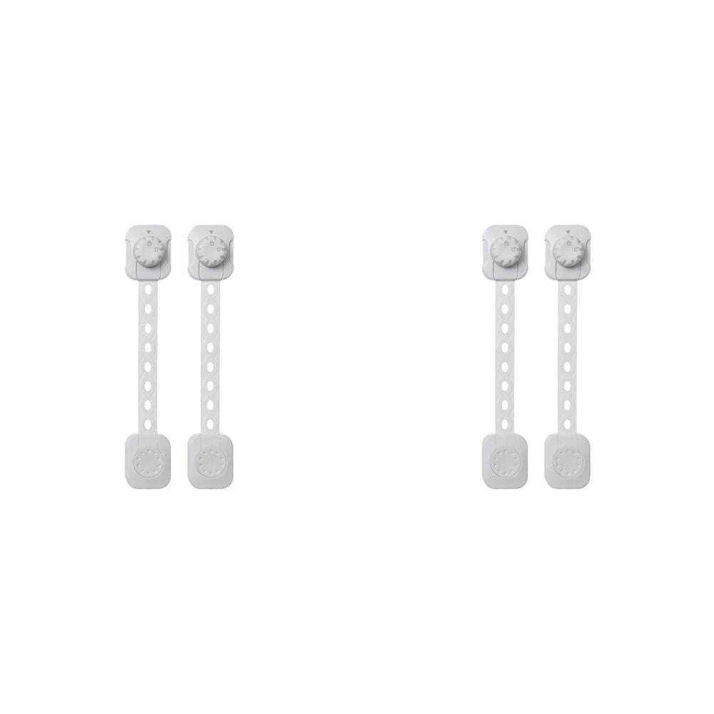 2x 2pc Dreambaby Twist 'N Lock Multi-Purpose Latches - White