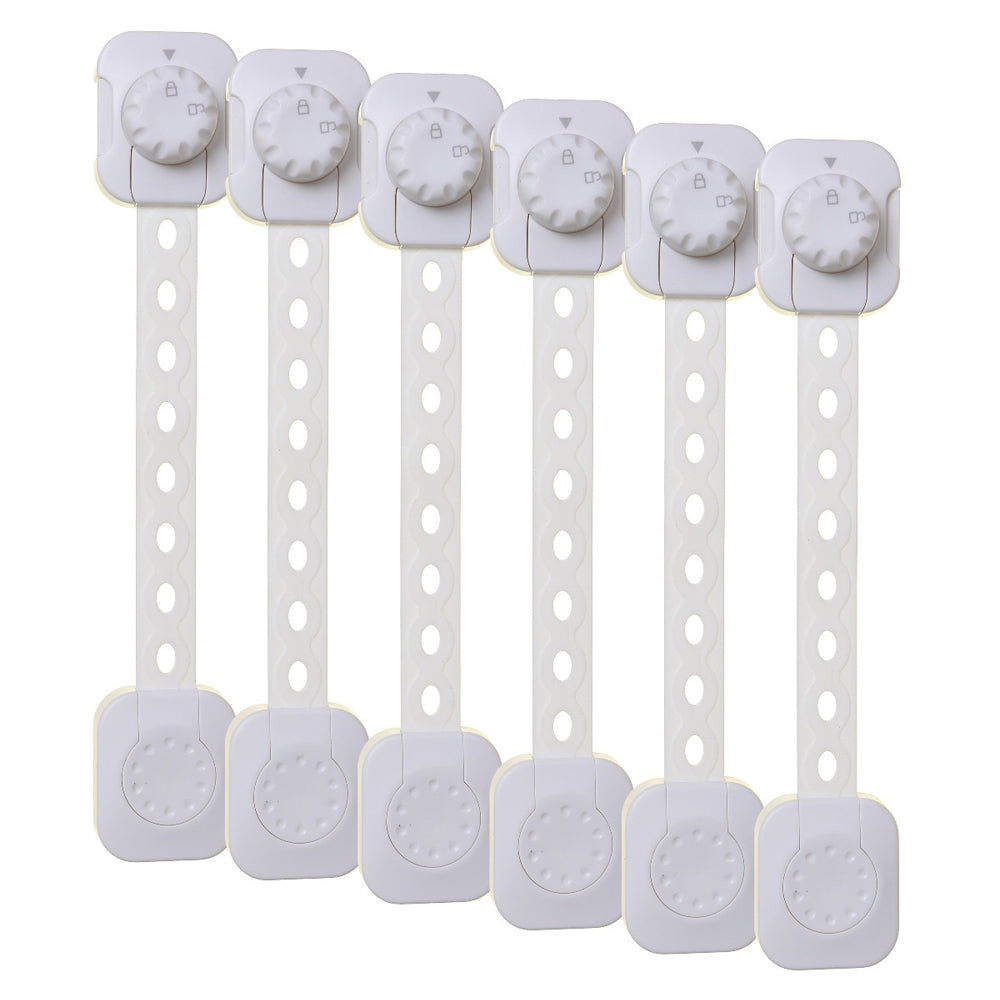 6pc Dreambaby Twist 'N Lock Adjustable Multi-Purpose Latche/Lock White