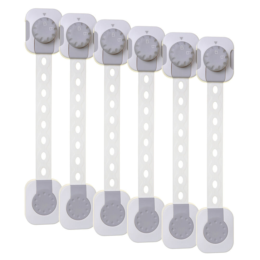 6pc Dreambaby Twist n Lock Baby/Kids Safety Multi Purpose Latch White/Grey