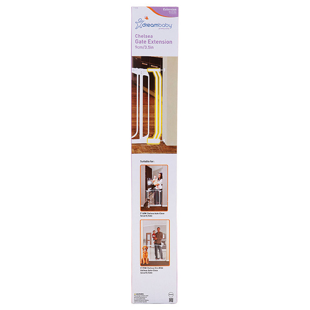 Dreambaby 9cm Chelsea Extension For Baby Safety Gate - White