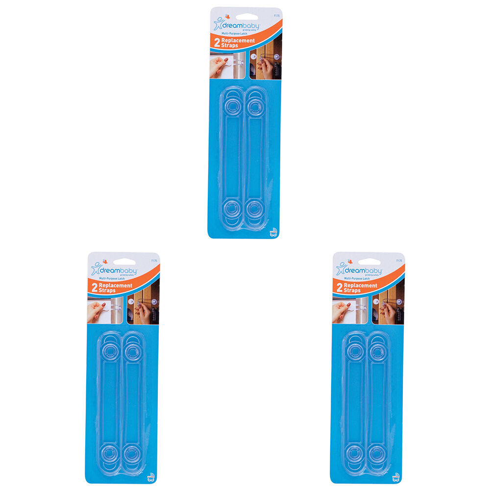 3x 2pc Dreambaby Multi-Purpose Latches Replacement Straps