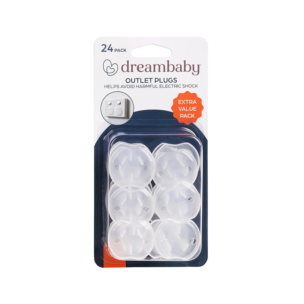 24pc Dreambaby Baby Safety Outlet Plugs For AU/NZ Plugs Clear