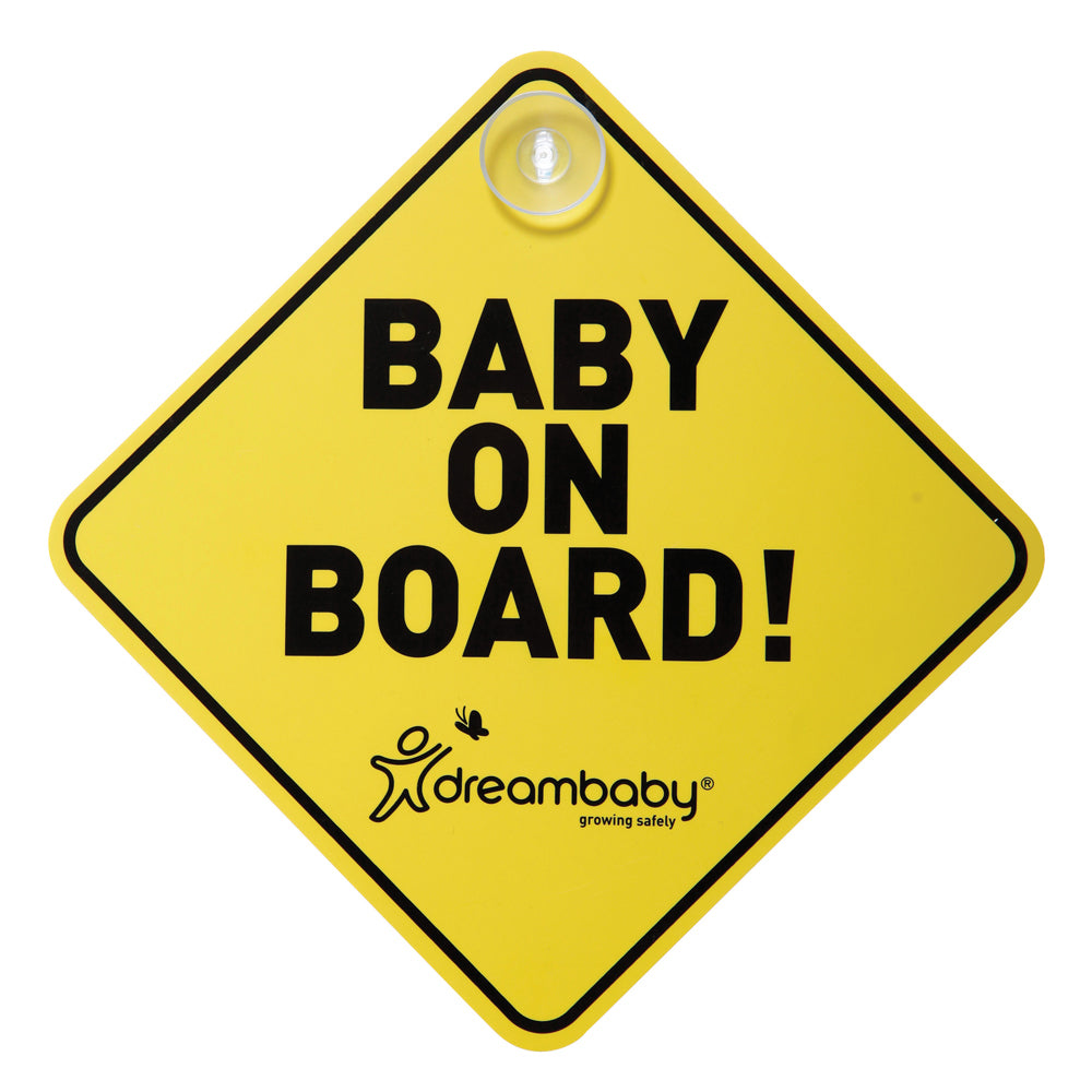 2PK Dreambaby Baby On Board Safety Car Sign Alert - Yellow