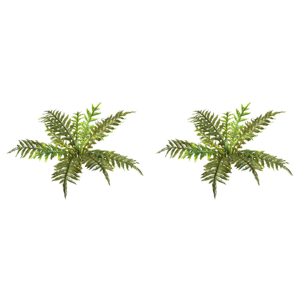 2PK Belle Fern Foot Real Touch Plastic/Artificial Plant 55cm - Green