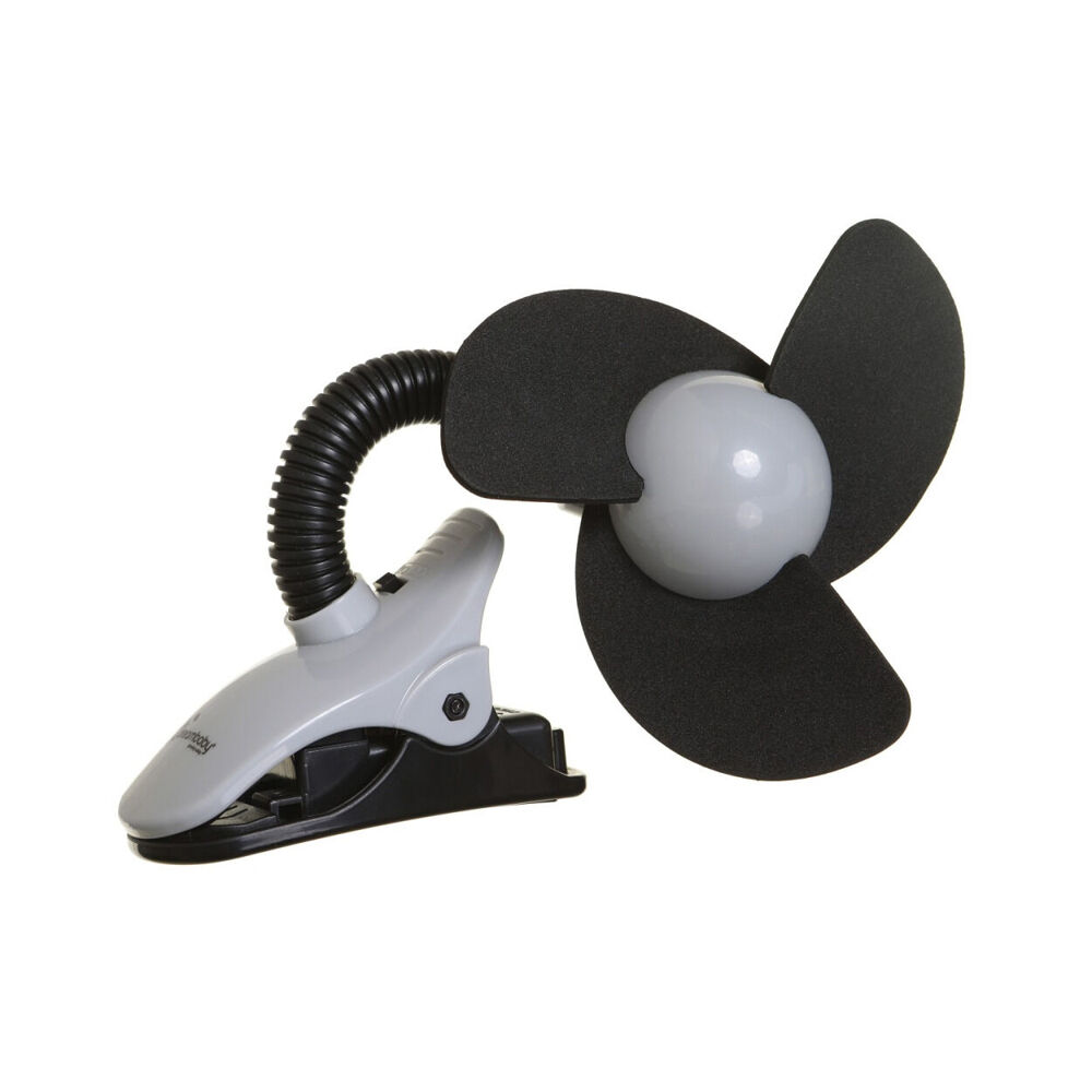 2PK Dreambaby Strollerbuddy Ezy-Fit Clip-On Fan - Black