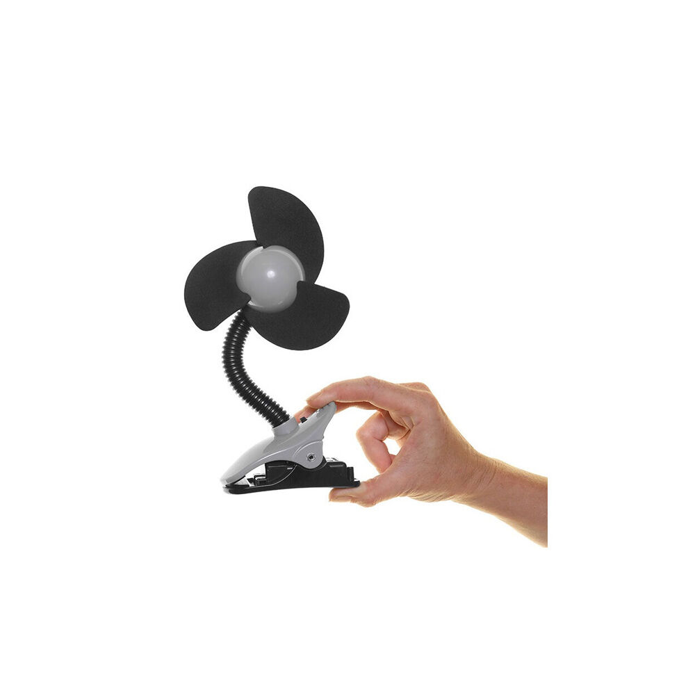 2PK Dreambaby Strollerbuddy Ezy-Fit Clip-On Fan - Black