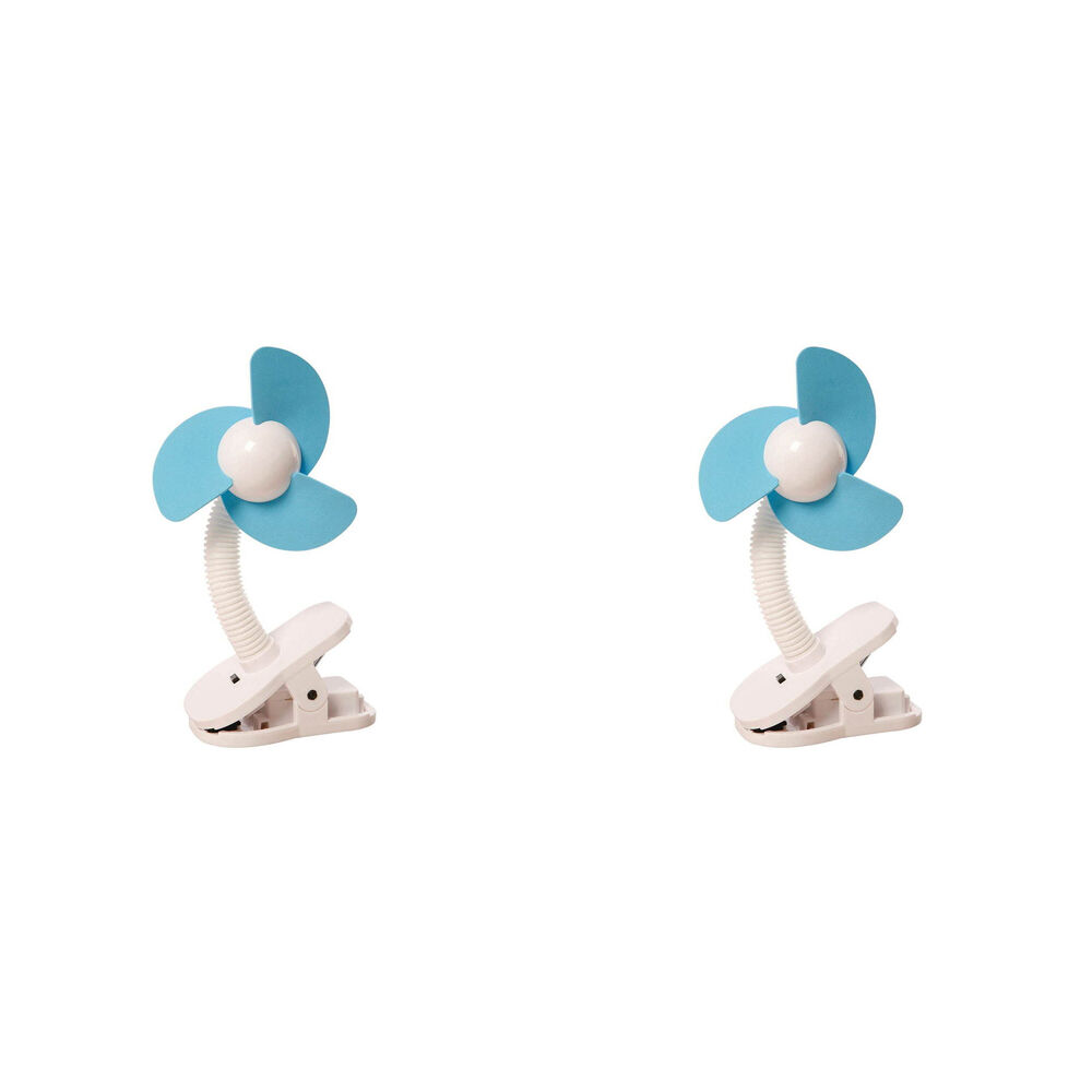 2PK Dreambaby Stroller Foam Travel Cooling Fan Portable - Blue