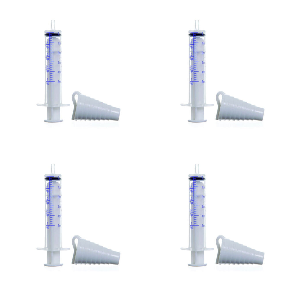 4PK Dreambaby Medicine Syringe Dispenser w/ Adapter - White