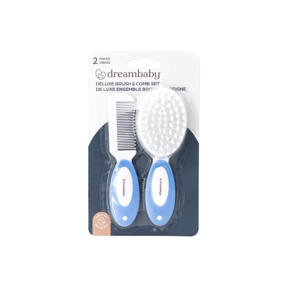 2PK Dreambaby Deluxe Brush & Comb Set Kids/Baby Grooming Kit - Blue