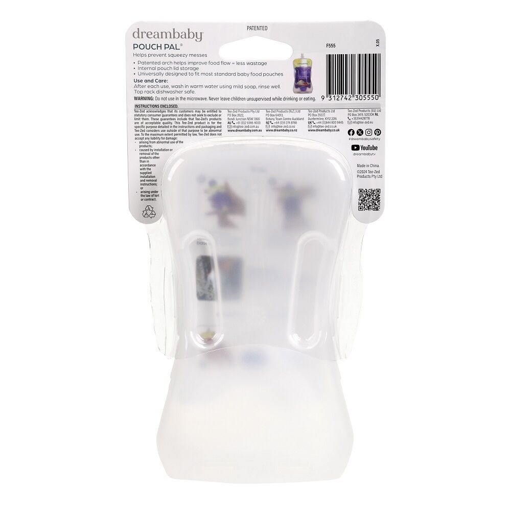 Dreambaby Pouch Pal 15cm Storage Holder Baby 6m+ For Food Pouches