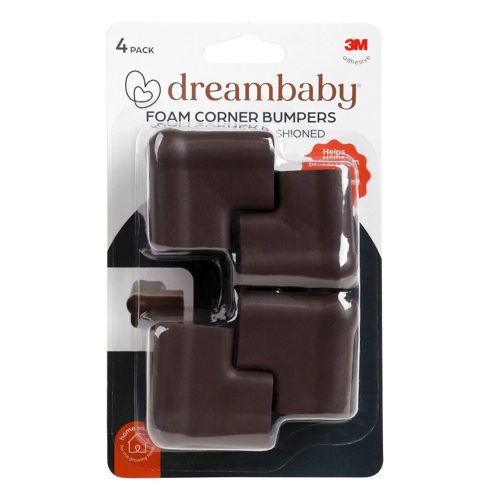 8pc Dreambaby Baby Safety Foam Corner Bumpers - Brown