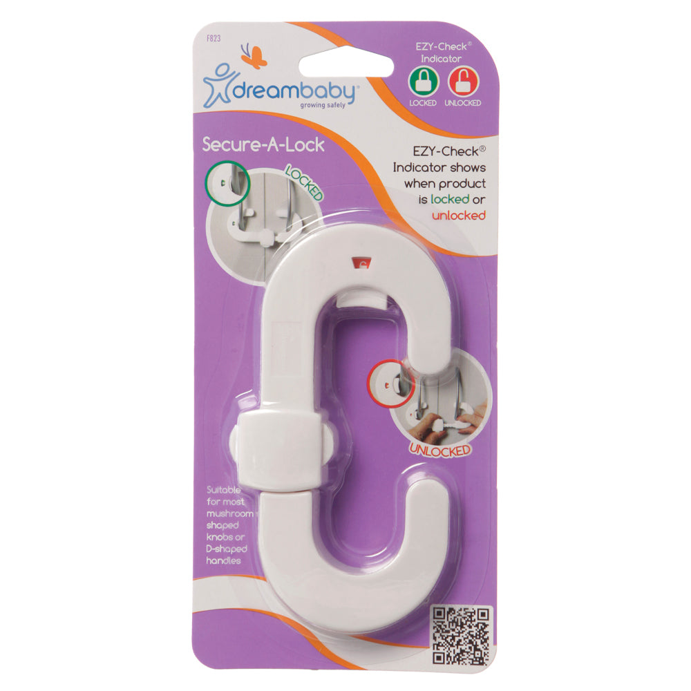 3PK Dreambaby Ezy Check Baby Safety Secure-A-Lock White