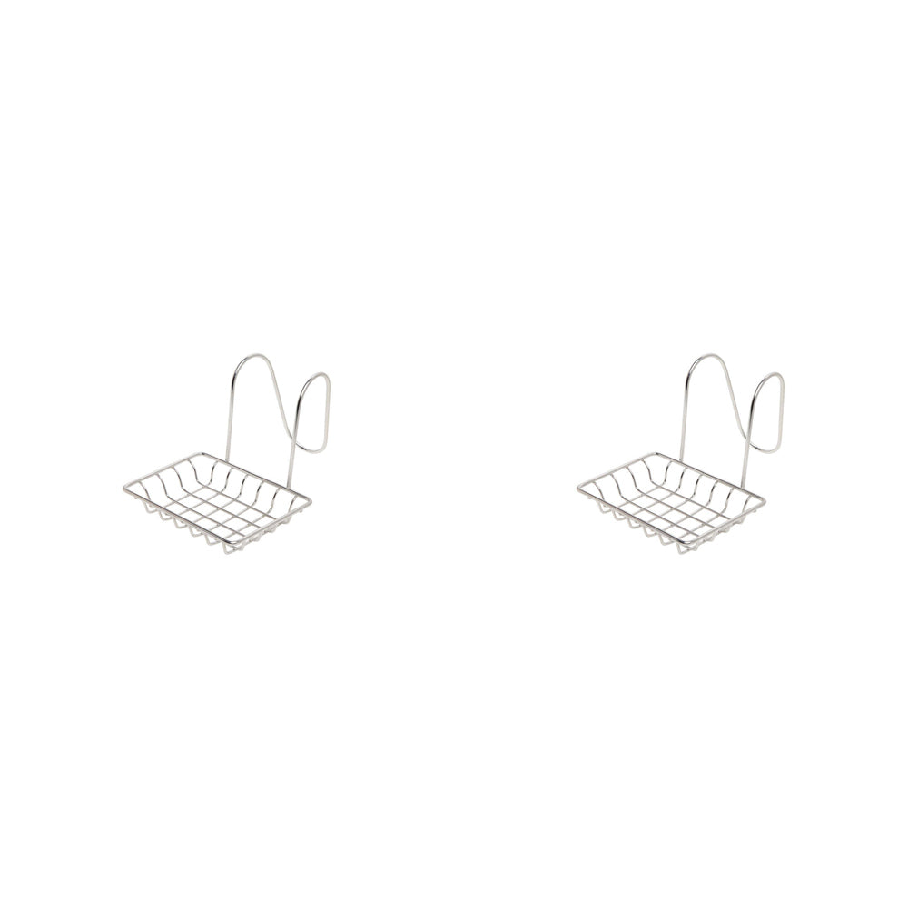 2PK Immerse Bathroom Soap Caddy Over Tub Hanging Tray Stainless Steel