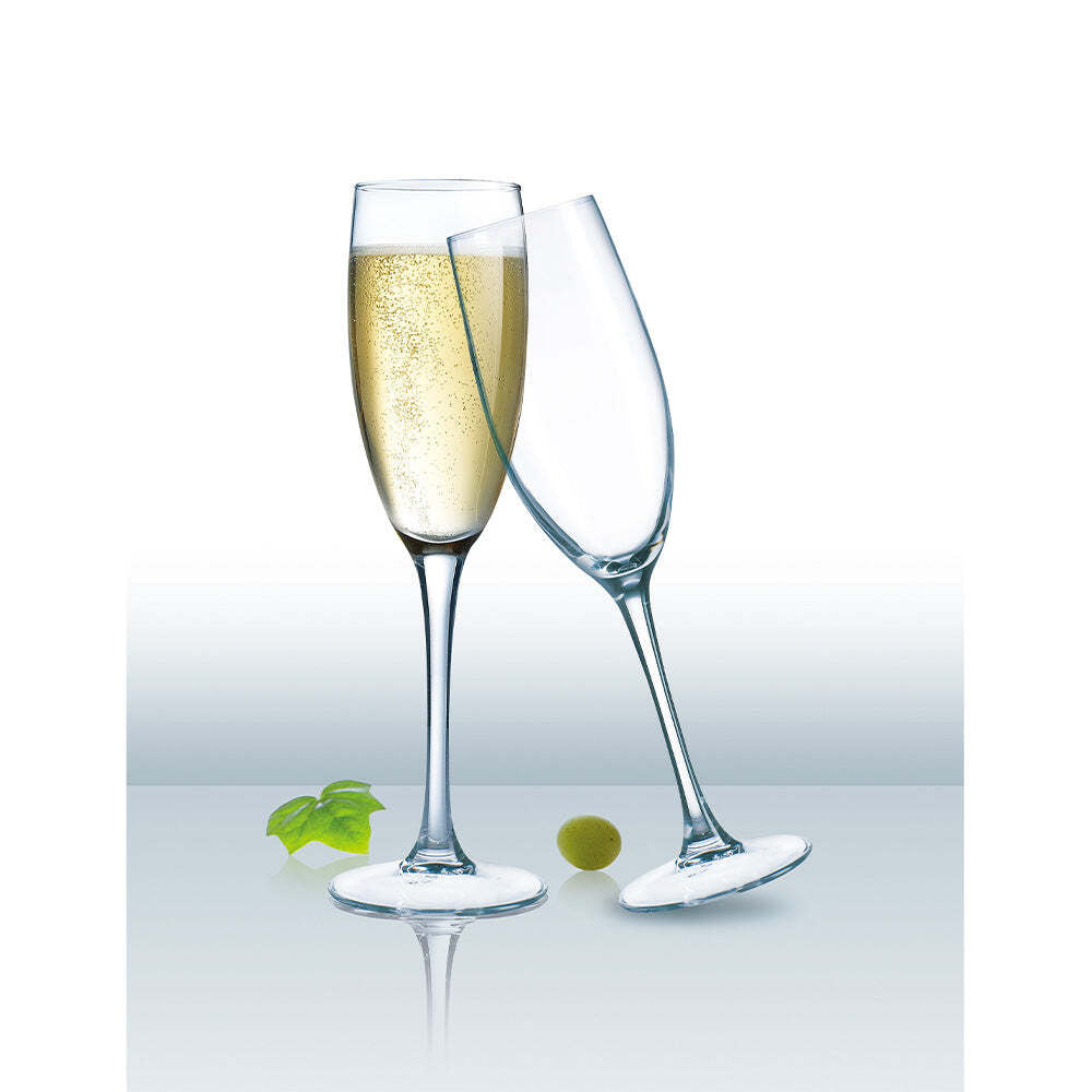 2 x 4pc Wiltshire Classico Flute Champagne Drinking Glasses Set 160ml