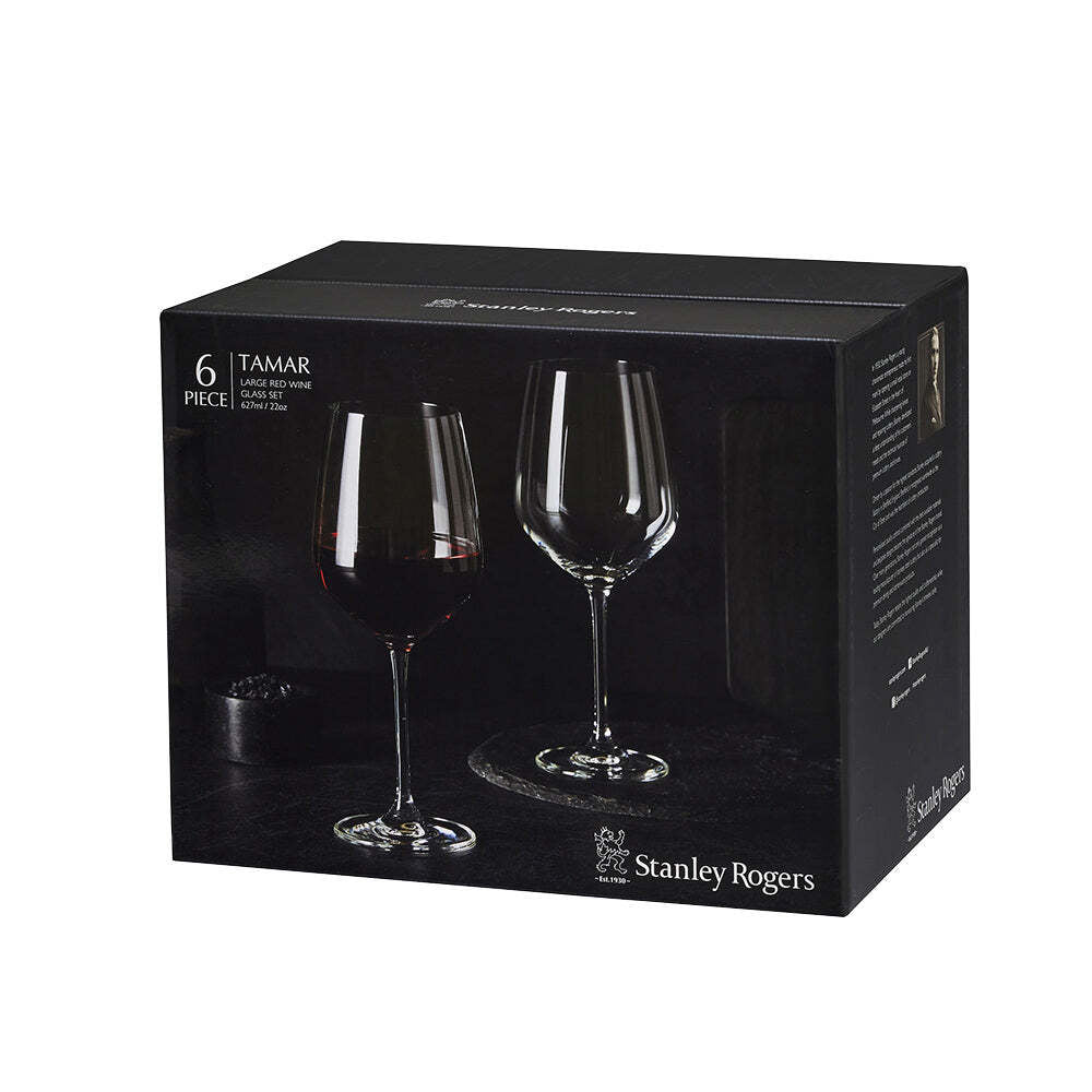 Stanley Rogers Tamar Large Red Wine Glass 627ml 6pc Set