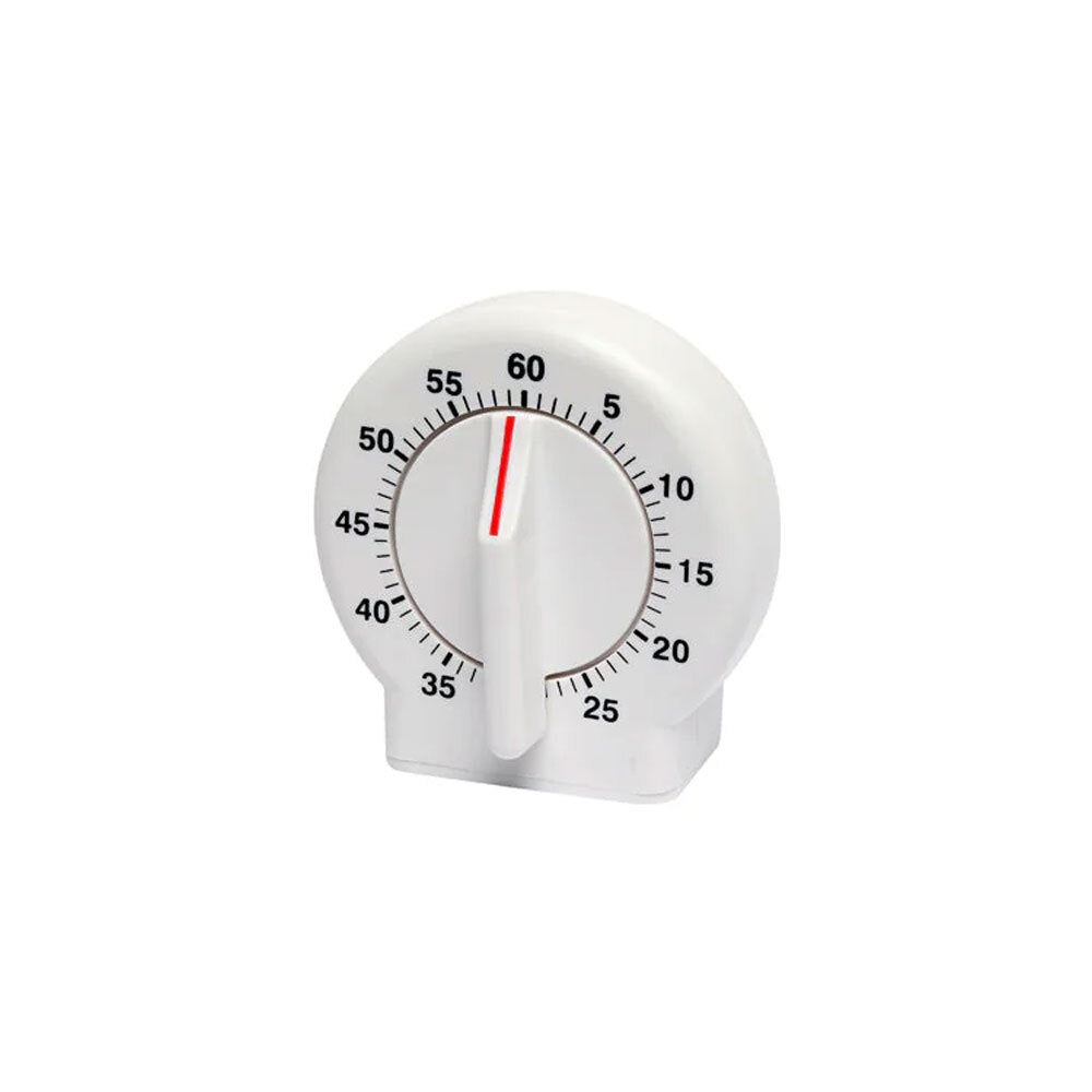 2PK Eterna Plastic 60-Minute Mechanical Kitchen Timer - White
