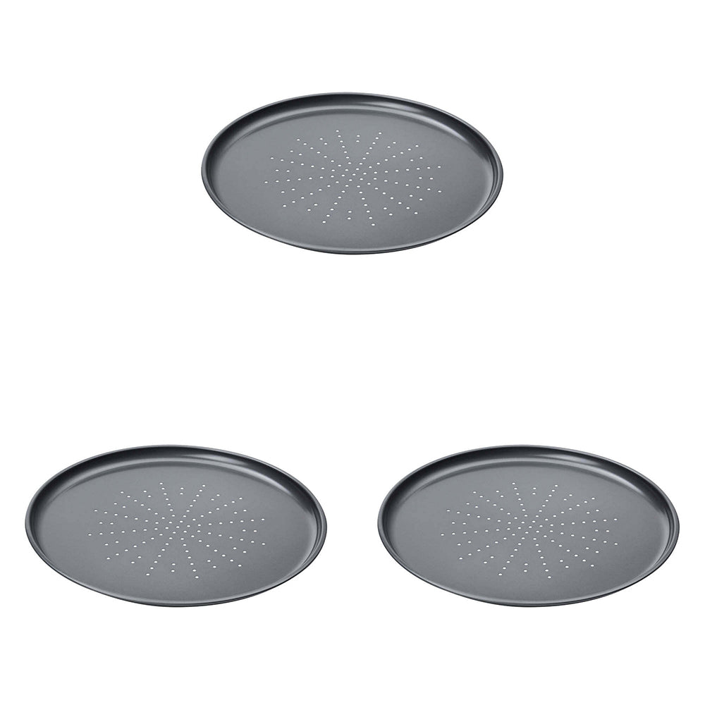 3PK Wiltshire Easybake Round Pizza Pan Crisper 31x1.5cm