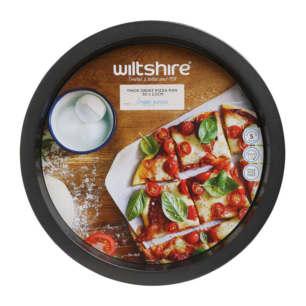 2PK Wiltshire Easybake Round Deep Thick Crust Pizza Pan 31cm