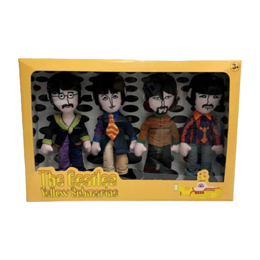 The Beatles 4 Band Member Plush Box Set