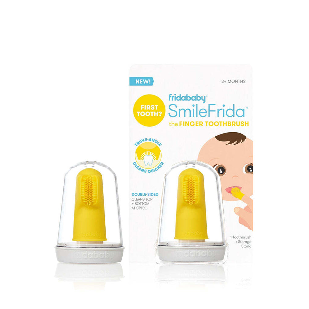 2PK Frida Baby/Infant Toddler Grooming Fingerbrush Yellow 3m+