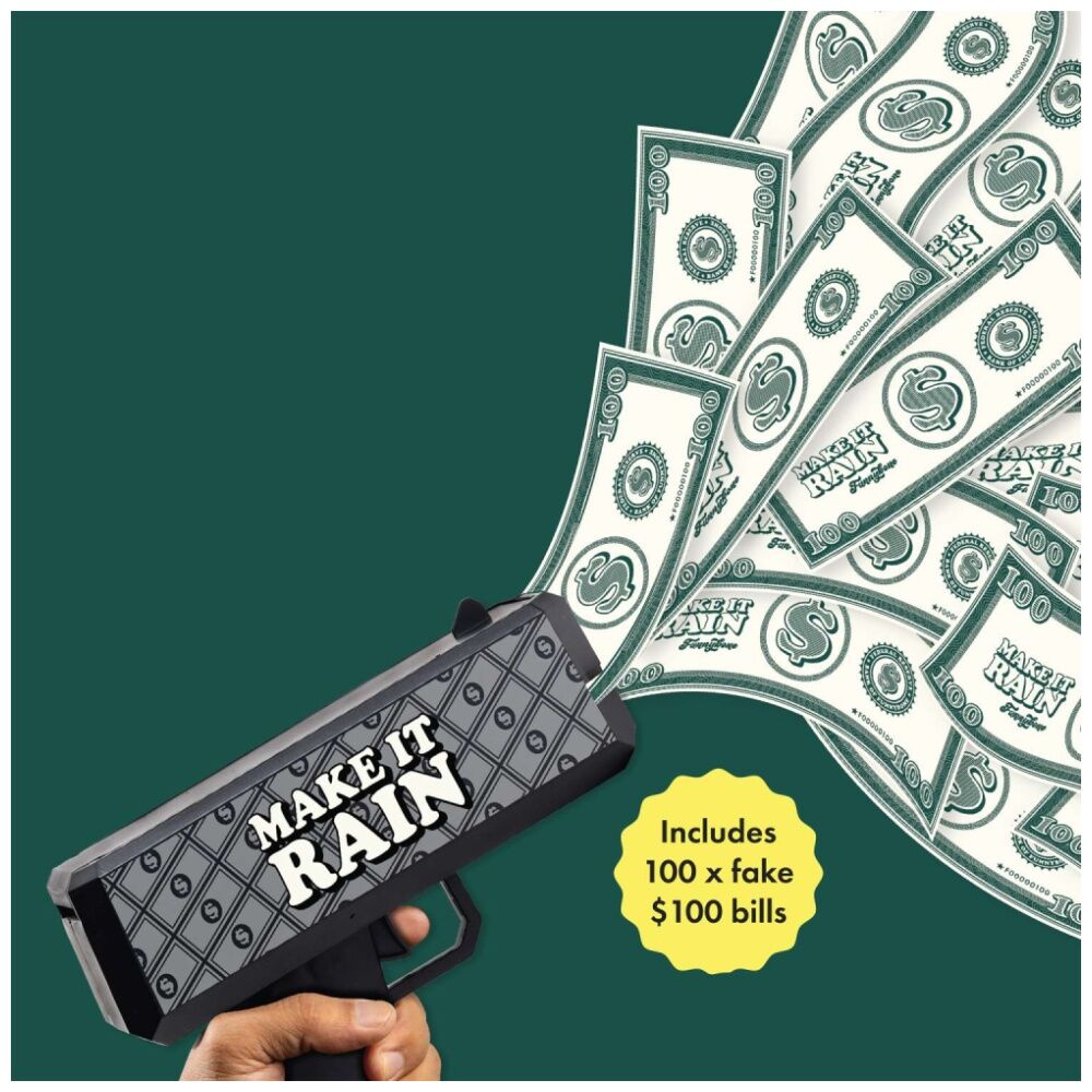 2PK Funnybone Make It Rain Money Maker Cash Launcher Party Game Fun Toy