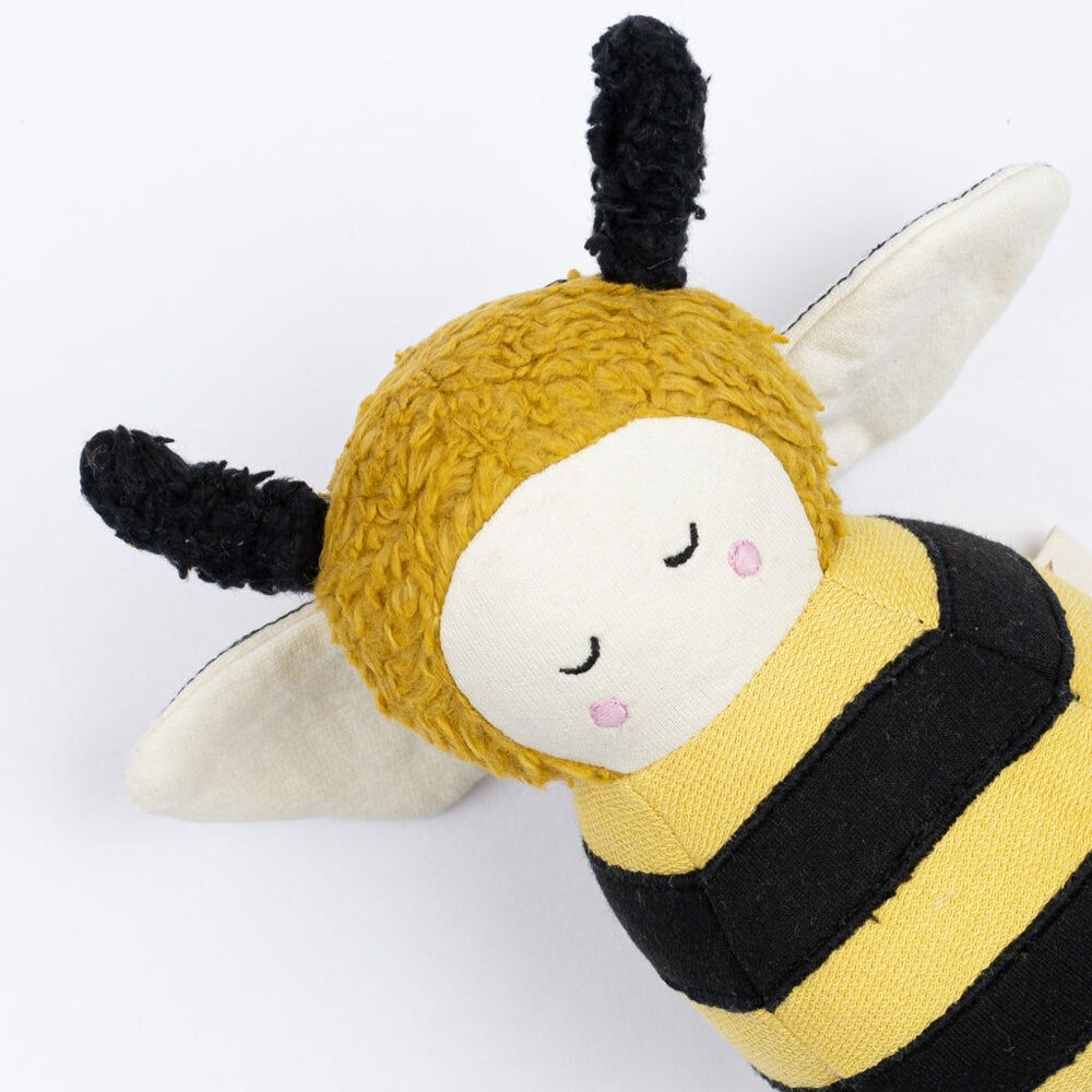 Fabelab Organic Soft Cotton Tumbler Bee Baby/Infant Toy 18cm 0y+