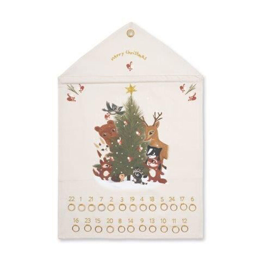 Fabelab Christmas Woodland Advent Calendar Xmas Hanging Decoration 50x76cm