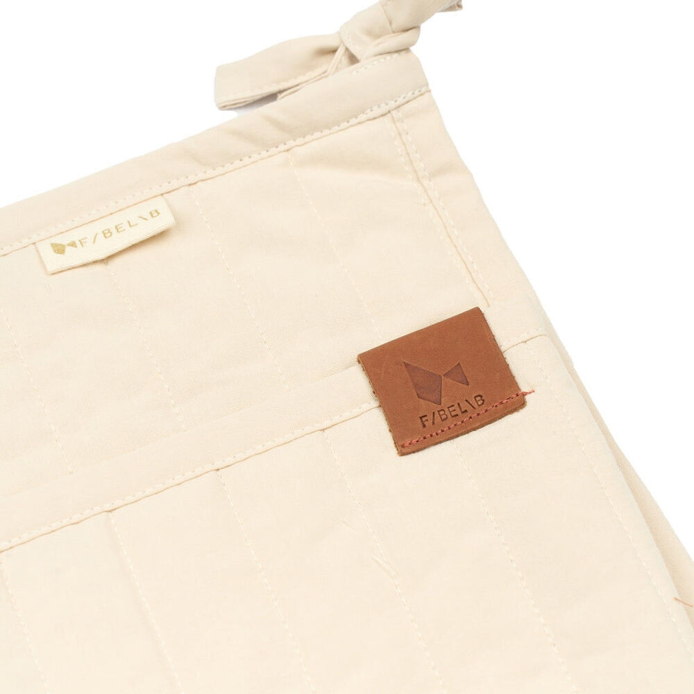 Fabelab 100% Organic Cotton Quilted Wall Pocket Storage 38cm Small Oat Milk