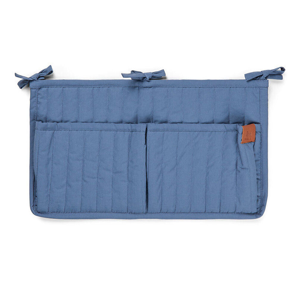 2PK Fabelab 100% Cotton Quilted Crib or Wall Pocket Storage Small Vintage Blue