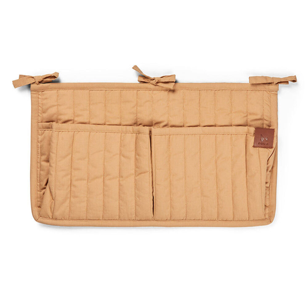 Fabelab 100% Cotton Quilted Crib or Wall Pocket Storage Small Caramel