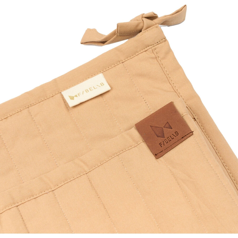 Fabelab 100% Cotton Quilted Crib or Wall Pocket Storage Small Caramel