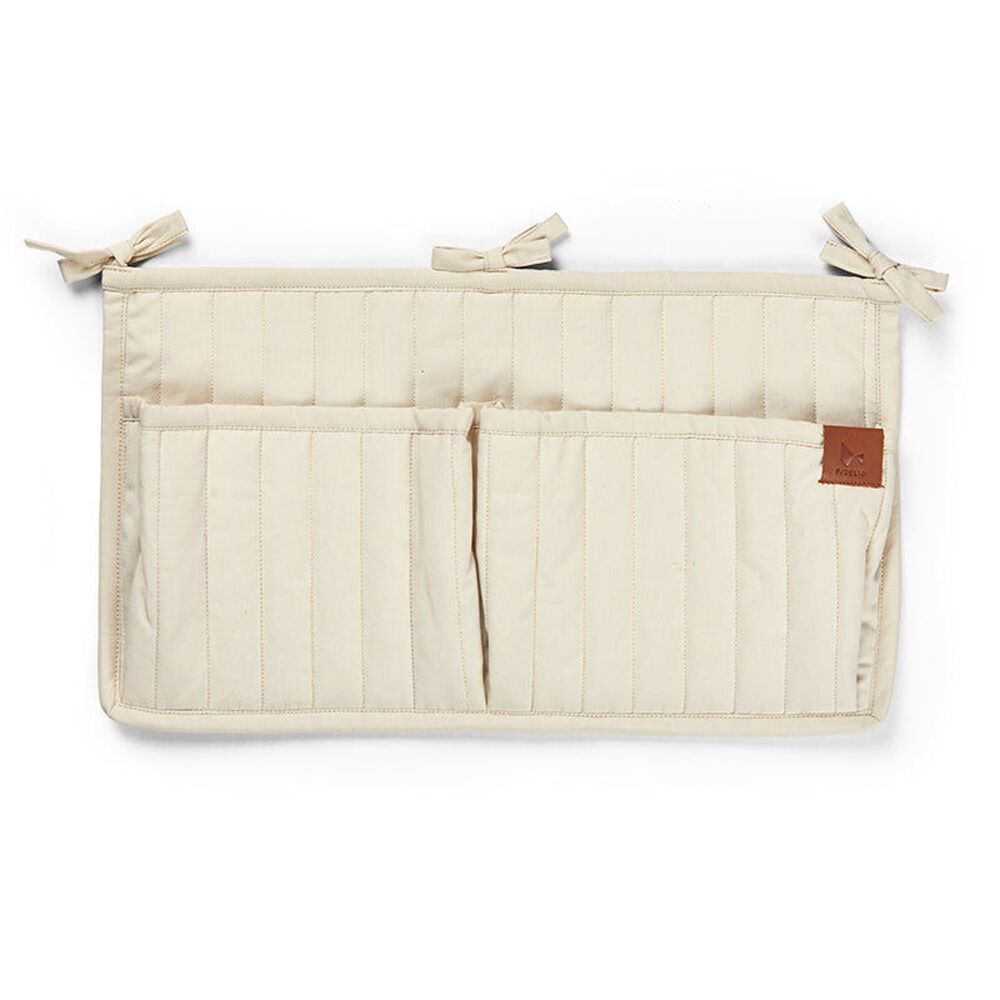 Fabelab 100% Organic Cotton Quilted Wall Pocket Storage 38cm Small Oat Milk