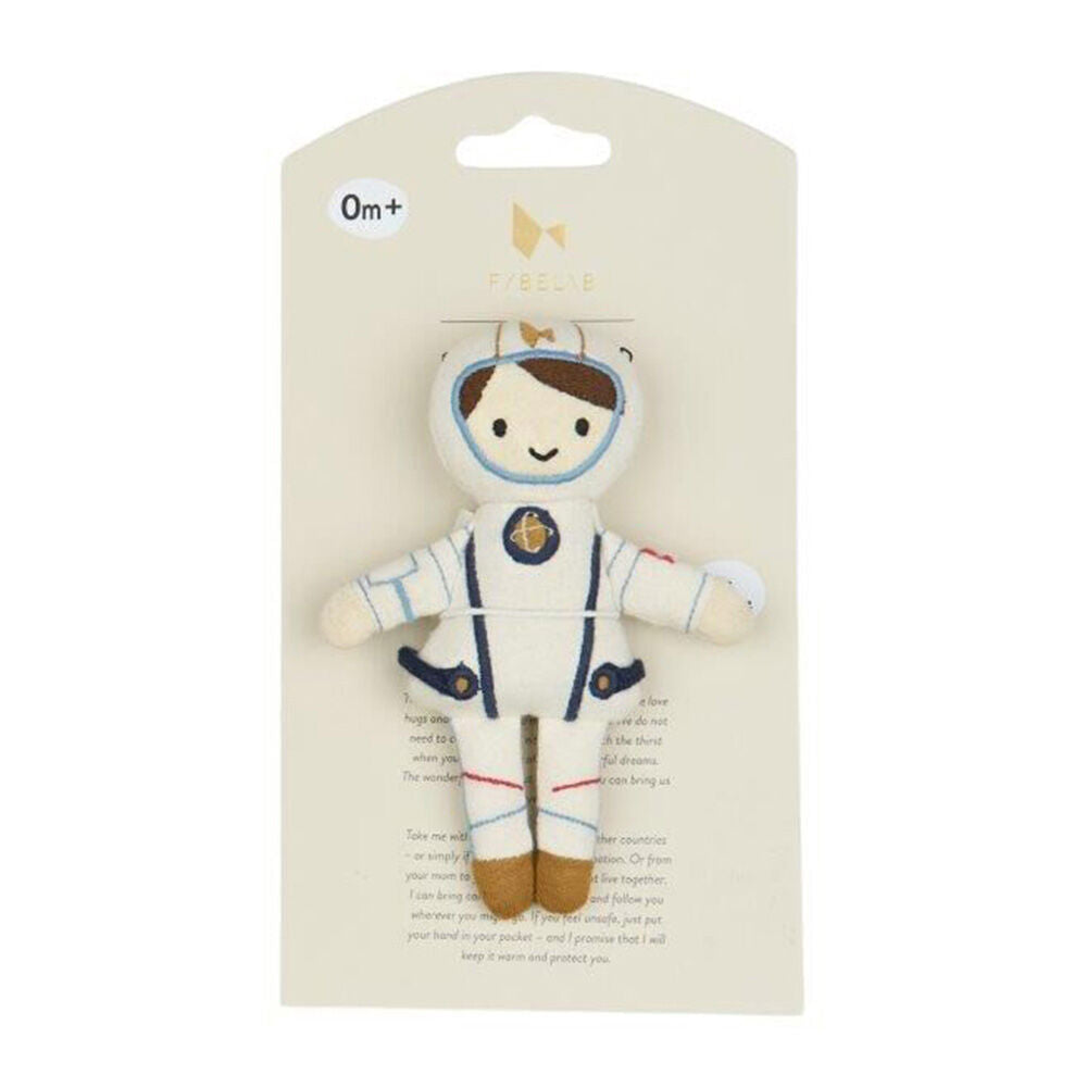 2pc Fabelab Organic Cotton Kids Toy Pocket Friend Astronaut and Moon 14cm 0y+