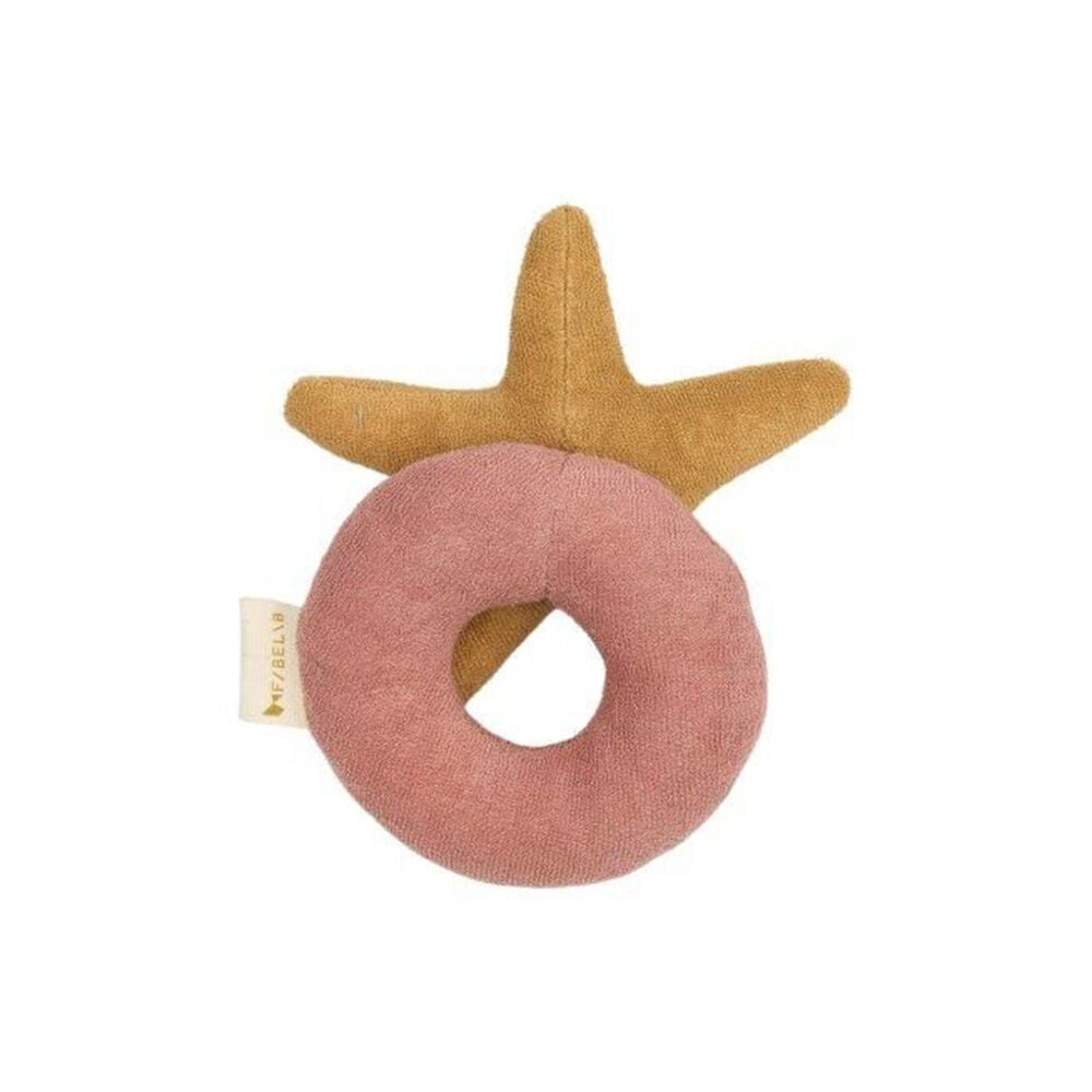 Fabelab Organic Cotton Baby/Infant Starfish Rattle Ash Rose 0y+